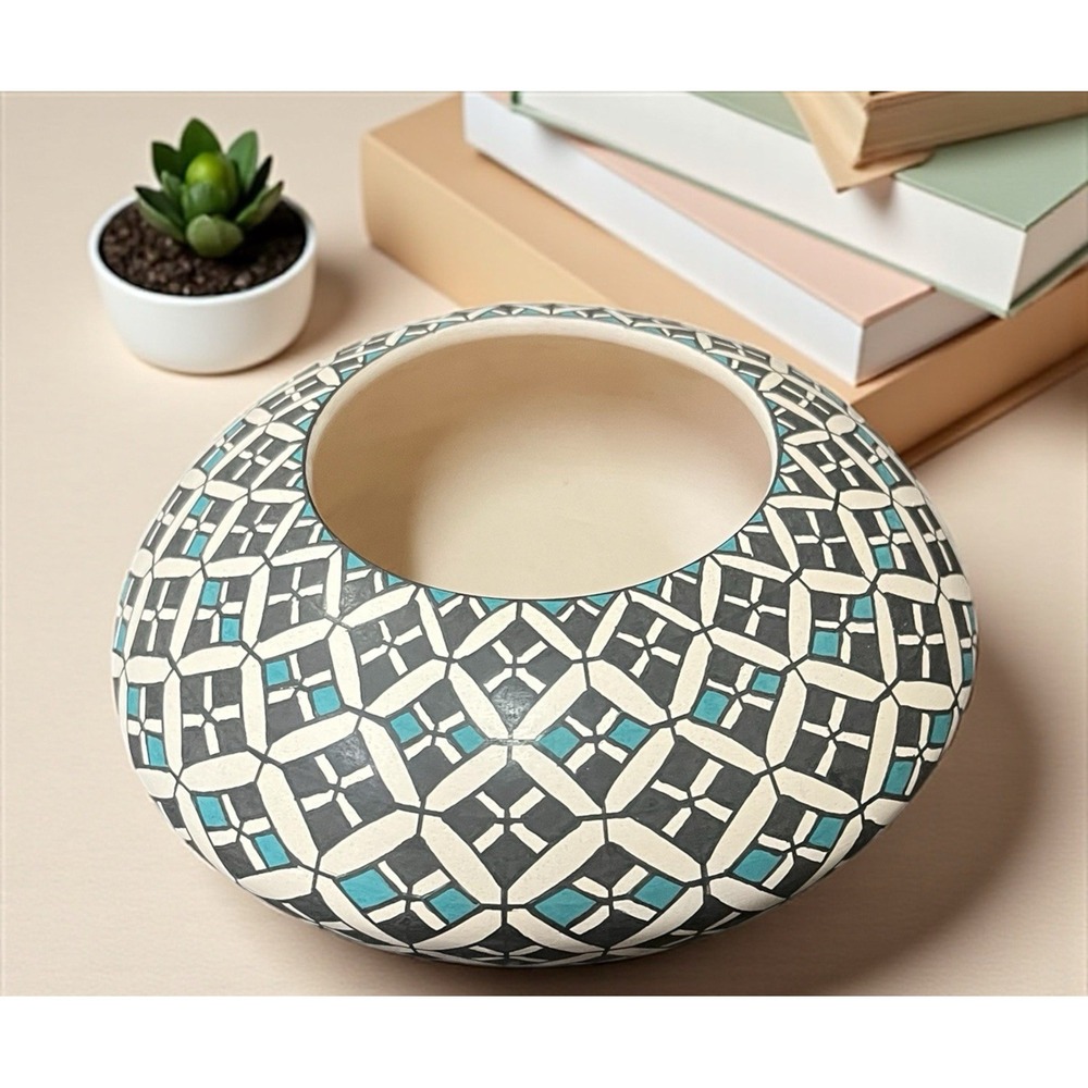 Mata Ortiz Pottery Juane Ledezma Paquime Bowl Geometric Mexico Ceramics Fine Art